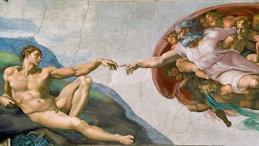 www.URBORN.de - Michelangelo, Sixtinische Kapelle, Erschaffung Adams - Detail